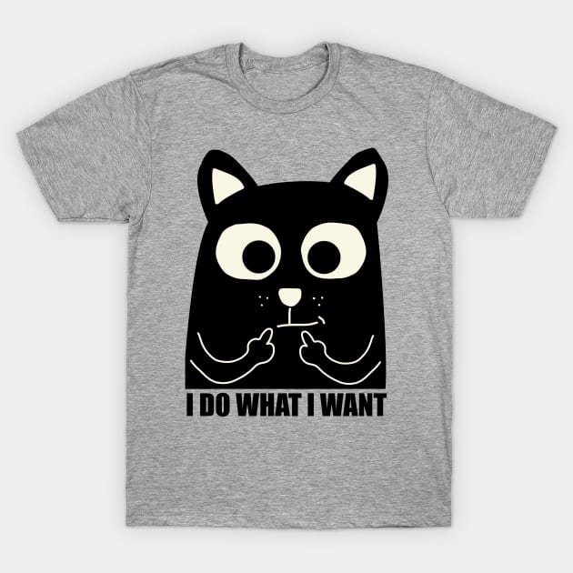 i do what i want funny cat T-Shirt by TEESER